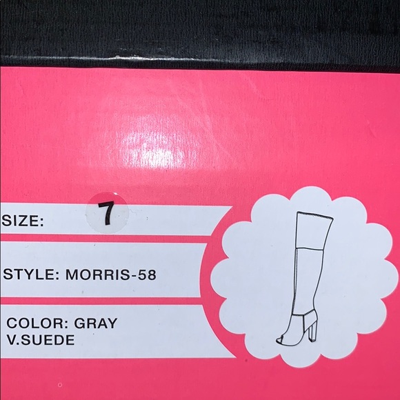 Super Cute Grey Thigh High Boots - Picture 3 of 5